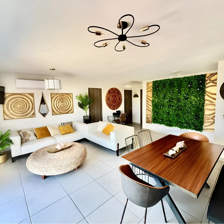 Casa Azteca de Oro — sala y comedor